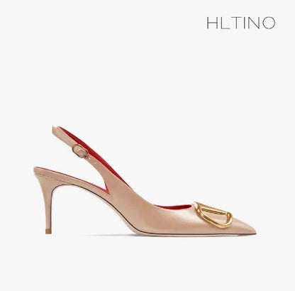 Fahion Slingback Black Comfortable Women Summer Shoes Very High Heel Sandals 2025 Trend for Wedding Party Dress