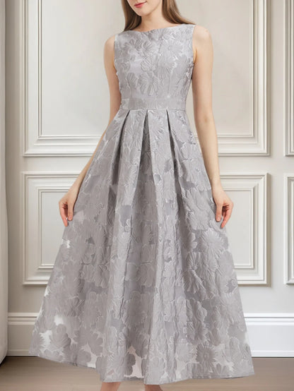 New Fashion Organza Flower Embroidery Elegant Long Dress Summer Sleeveless Dresses Lady Holiday Evening Prom Vestido