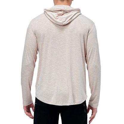 Men's Lightweight Athletic Hoodies Long Sleeve Workout Sport Hooded Shirt Casual Gym Running Jogger Shirt Pullover Sweatshirt