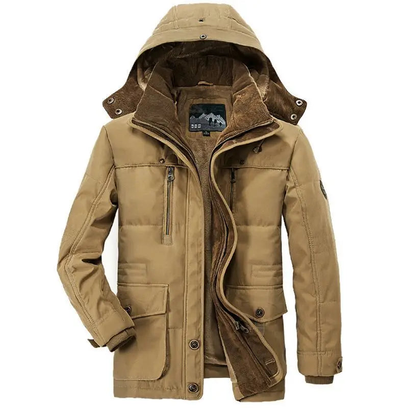High Quality Long Winter Coats Men's Jacket Warm Hooded Thick Jacket Coat Male Casual Cargo Overcoat Thermal Winter Parka Men
