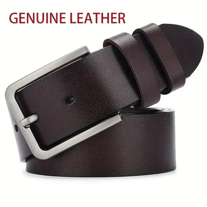 Genuine Leather for men High Quality men belts Alloy Pin Buckle Adult Luxury Brand Jeans Business Casual Waist Male Strap Brand