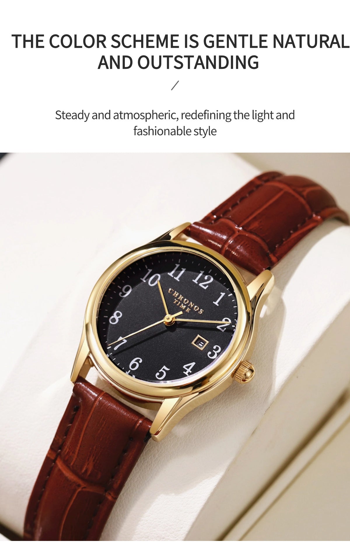 Luxury Watch For Woman High Quality Ladies Quartz Watch Waterproof Date Leather Women Watches reloj+box