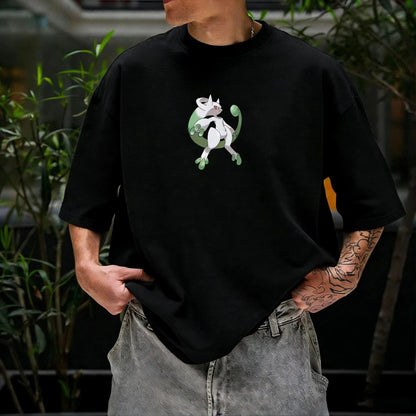 Anime Pikachu Gengar Printed T-shirt Summer Men's and Women's T-shirt Trendy Loose Y2K Short Sleeve 2026 New Streetwear