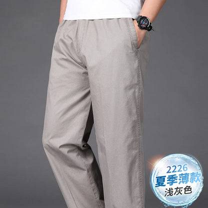 Explosions men's overalls casual pants cotton loose summer thin fashion long pants men's pants.