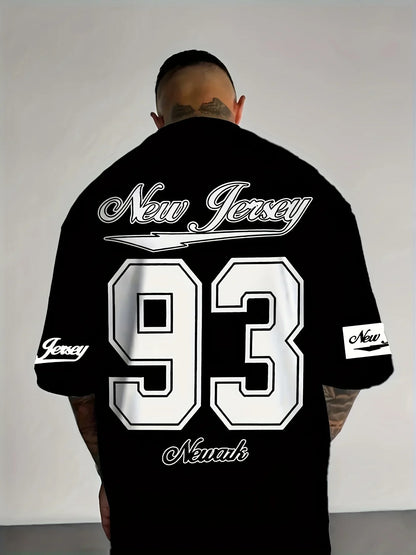 A new summer 2025 streetwear casual fashion simple 3D digital printed soft comfortable breathable and lightweight men's T-shirt