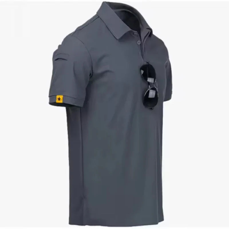 Men's Summer T-shirt Male Camping Hiking Trekking Fishing Training Running Gym Breathable Pullover Climbing Casual Cargo Shirts