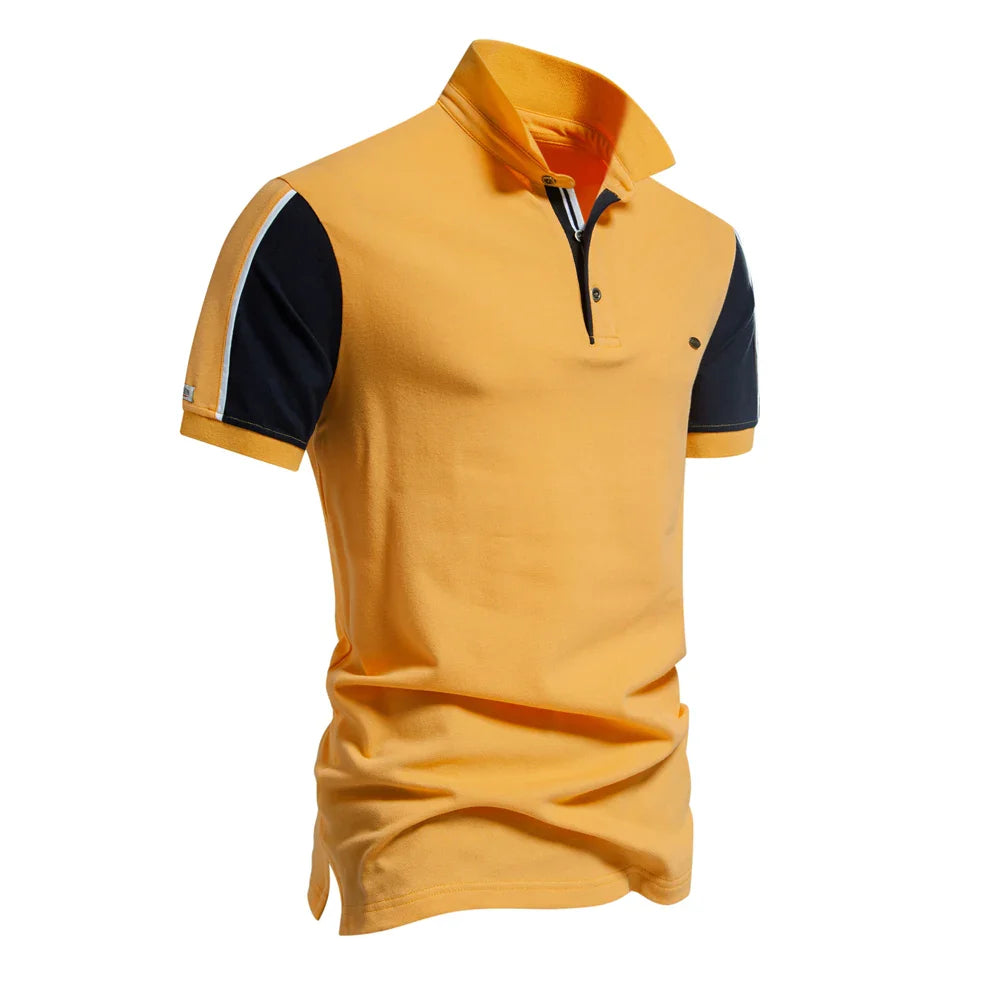 2024 New Summer Patchwork Polo Shirt For Men Brand Quality Short Sleeve Baseball Mens Polos