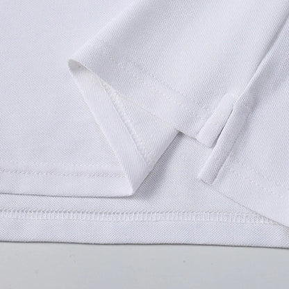 New Swiss polo shirts men short sleeved polo collars fashionable casual sporty high-end pure cotton micro elastic embroidery