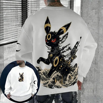 Anime Printed Round Neck Hoodie 2026 Men's and Women's Autumn/Winter New Style Harajuku Daily Casual Parent Child Top