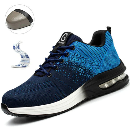 Air Cushion Safety Shoes Men Steel Toe Security Protection Shoes Puncture-Proof Sport Work Shoes Boots Construction Shoes