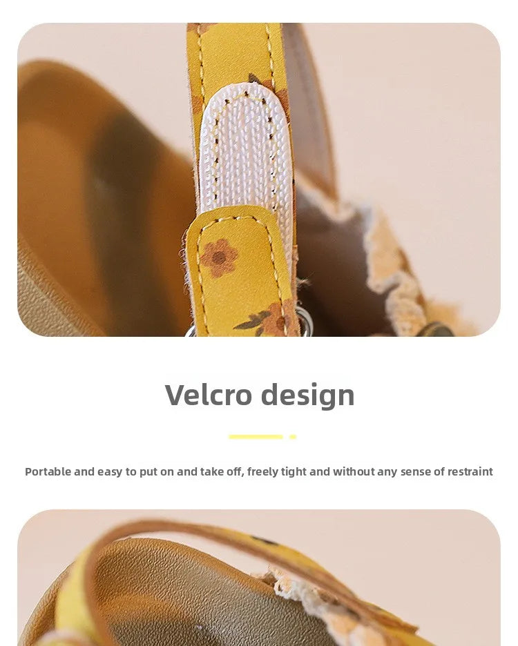 2026 Summmer Girls Shoes Comfortable Soft Sole Sandals Fashionable Open Toe Polka Dot Sandals Boys Girls Beach Shoes