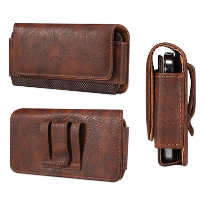 Universal Leather Men Waist Bag Mobile Phone Belt Clip Case For iPhone Samsung Galaxy Xiaomi Redmi Poco Oppo 7 Pro Holster Pouch