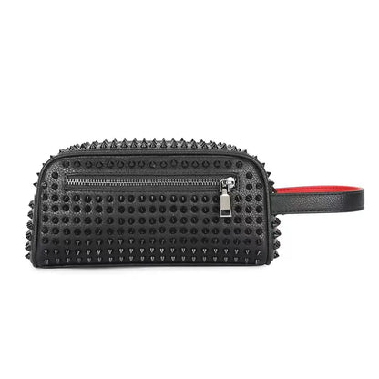 Clutch PU Leather Purses for Women Fashion Multi-Pocket Handbag Zipper Wallet Party Black