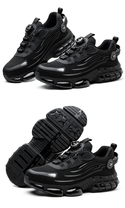 Small Size Rotary Buckle Work Safety Shoes For Men Air Soft Sole Lightweight Protective Work Sneakers Men and Women Shoes