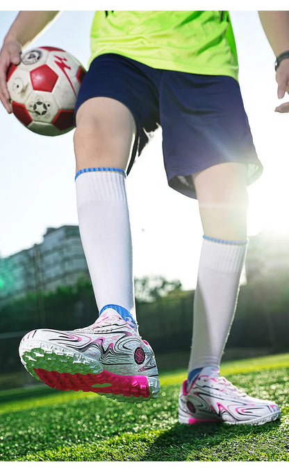 Men's football shoes with long studs for men, women, children, boys, teenagers, sports sneakers, outdoor training shoes