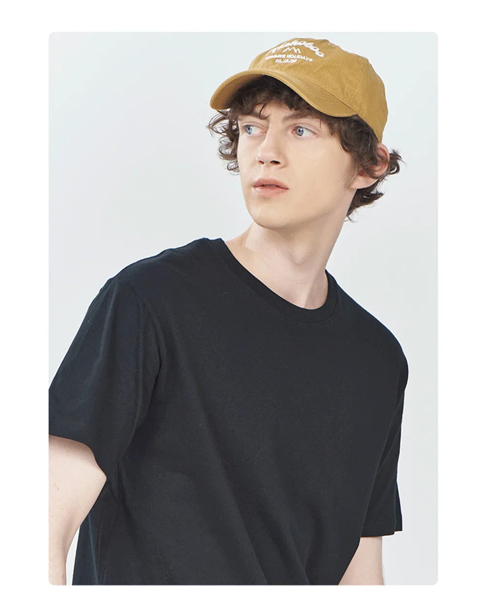 American Style Coffee Cat Print T-Shirts Man Casual Cotton T-Shirt Summer Breathable Tee Clothing Casual Loose Male T-Shirts