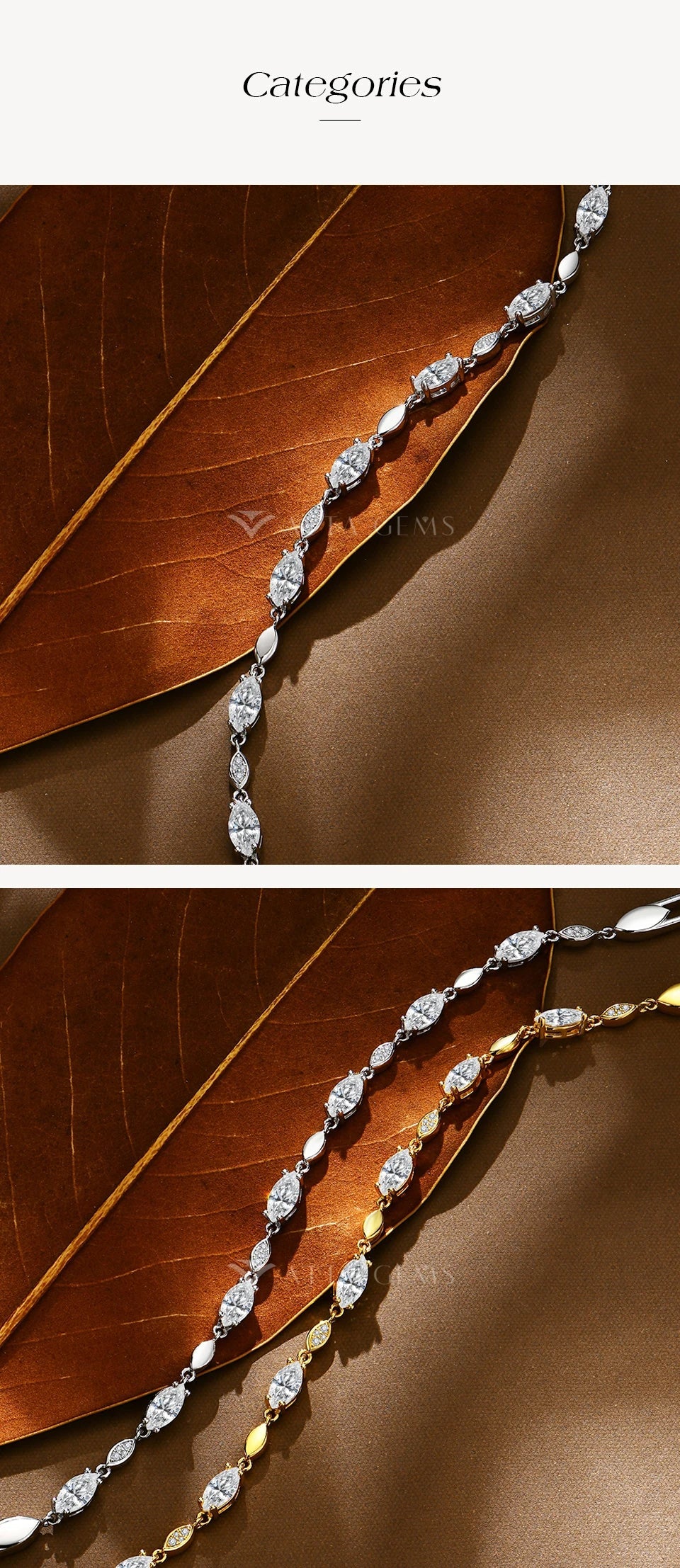 Marquise Round Cut Moissanite Tennis Bracelets D VVS1 Real S925 Silver for Women Man Passed Diamond Tester Jewelry Gift