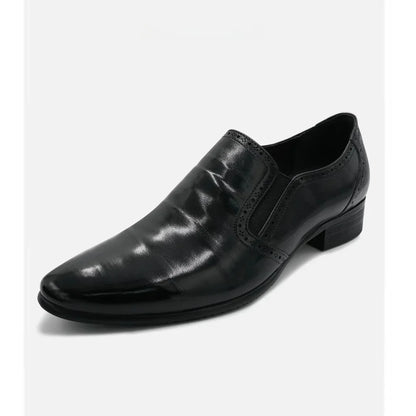 Spring Autumn New Pointed Leather Shoes for Men Solid Color Business Casual Shoes Male Fashion Designer Dress Shoe Man