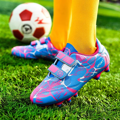 Kids Soccer Shoes Society TF/FG School Football Boots Cleats Grass Sneakers Boy Girl Outdoor Athletic Training Sports Footwear