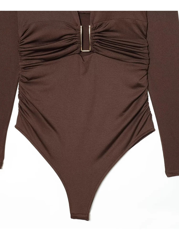 Women Bodysuit Sexy Long Sleeve Body Top Female Bodycon Bodysuit Summer Fashion Streetwear Woman Short Jumpsuit Tops