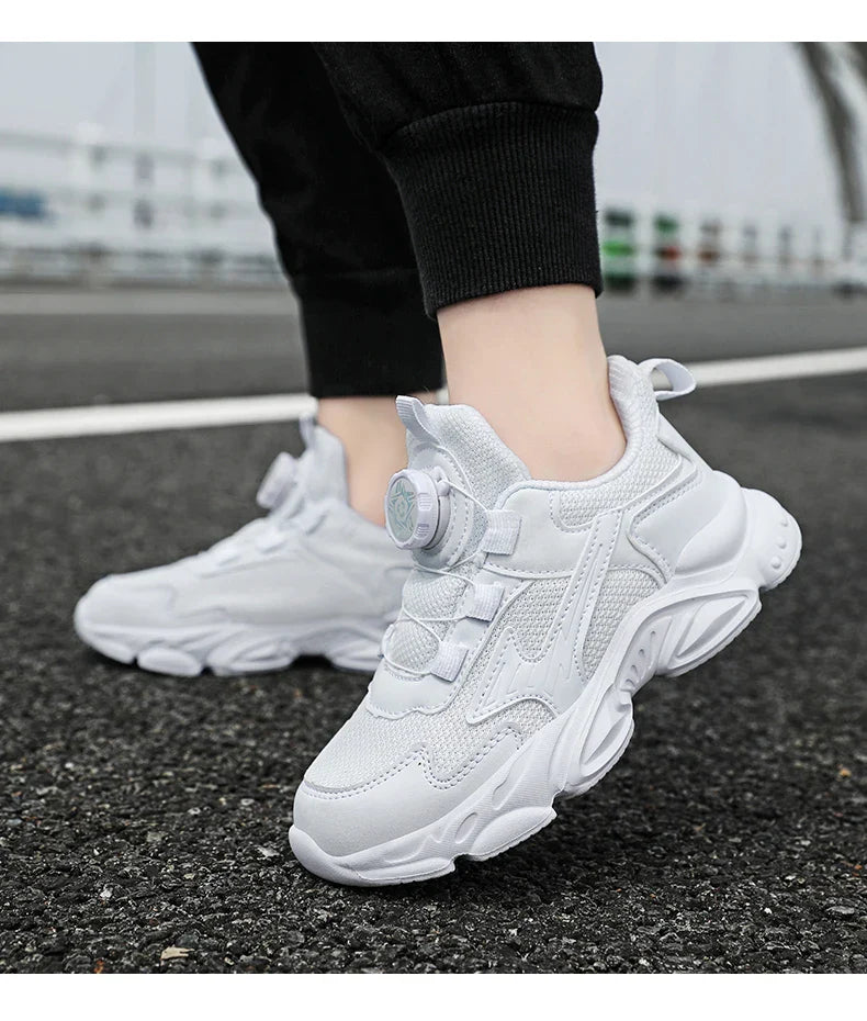 Children's Basketball  Sports Shoes Breathable Student White School Walking Shoes Anti-skid Boys Girls Casual Running Sneakers