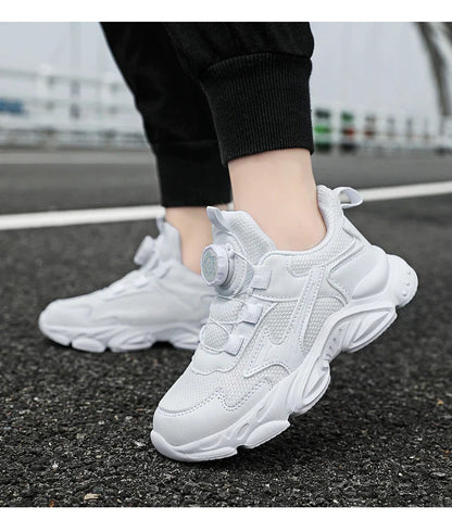 Children's Basketball  Sports Shoes Breathable Student White School Walking Shoes Anti-skid Boys Girls Casual Running Sneakers