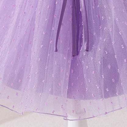 Summer Flower Bridesmaids Party Girls Dress Elegant Tulle Baptism Wedding Evening Prom Dresses Girl Gala Birthday Princess Gown