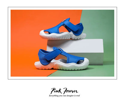 Kids Closed-Toe Sport Sandals Breathable Water Shoes Luxury Non-Slip Summer Beach Shoes Sandals for Toddler Boys Girls