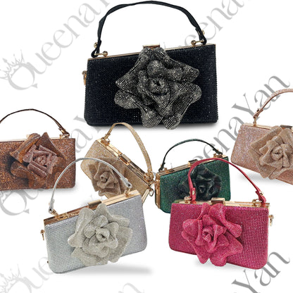 Large Flower Design Shoes & Bag Nigerian Coffee Color Women's Stiletto Shoes For Special Good Time INS Style