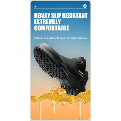 Men's Work Shoes Non Slip Oil Resistant Chef Shoes Suitable Seasons Lightweight and Comfortable with A Soft Sole That Not Tiring