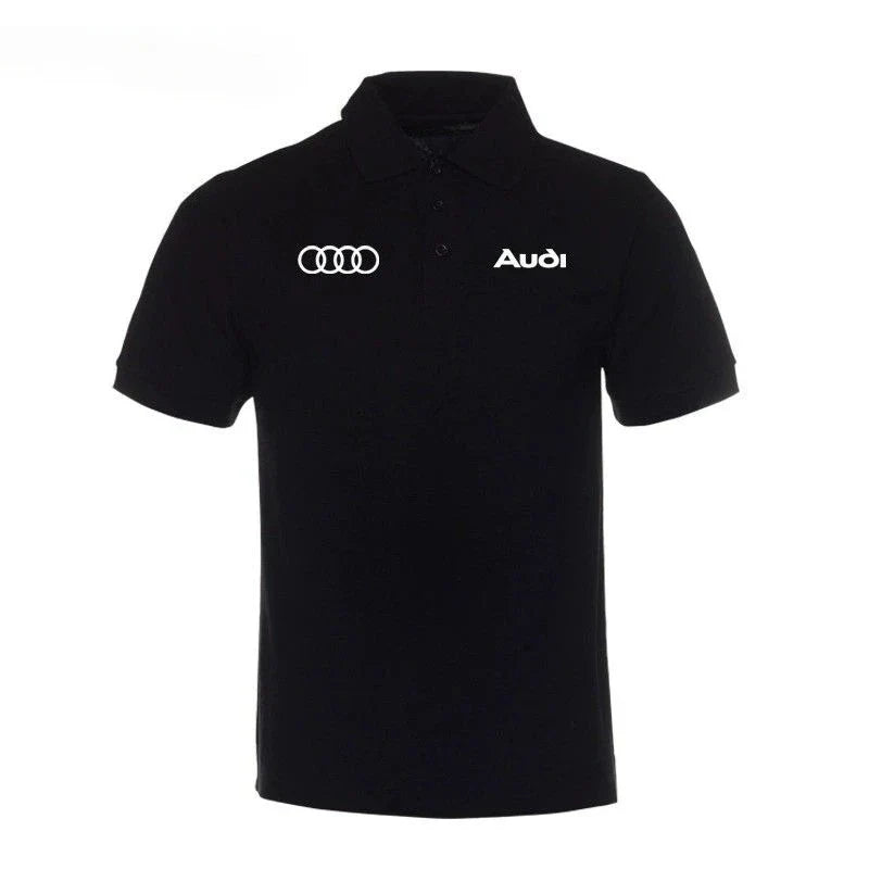 POLO shirt men's pure cotton short-sleeved T-shirt car 4s shop lapel overalls car club clothes summer