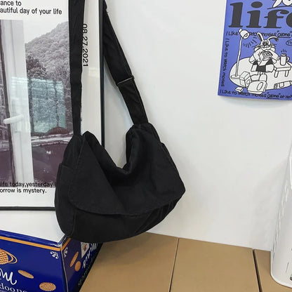 Women's Messenger Bag Vintage Handbag Canvas Teenager Shoulder Tote Bags Casual Handbag Crossbody Bag
