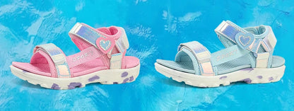 Princess Girls' LED Sandals Children's Toddler Sports Beach Pink blue Girls' Soft Shining Shoes Outdoor Soft  Anti-Slip LED Shoe
