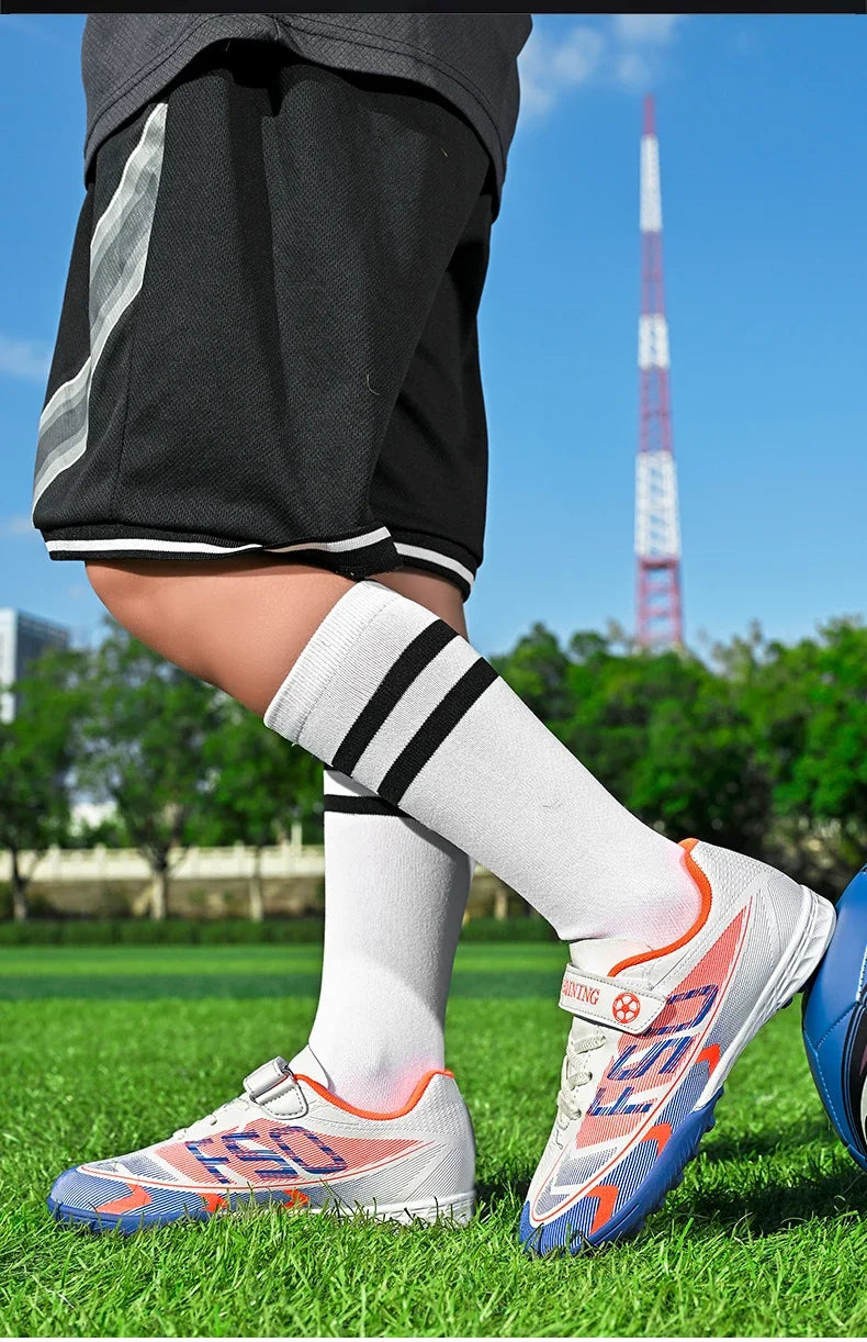 Kids Soccer Shoes Cleats Professional School Football Boots Grass Training Sport Footwear Boys Outdoor Futsal Soocer Boots 30-38