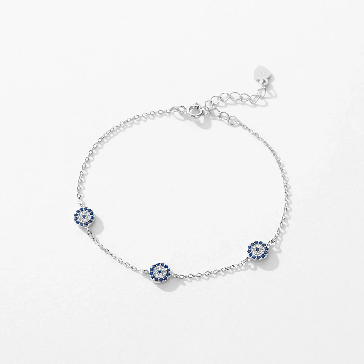Authentic 925 Sterling Silver Blue Eyes Bracelet Fashion Chain Link For Women Birthday Mother‘s Day Gift Fine Jewelry