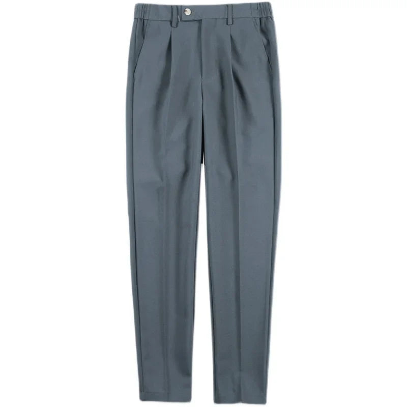 Men Slim British Style Suits Pants Business Casual Trousers Male Solid Fit Trousers High Quality Man Formal Wear Suit Pants 36