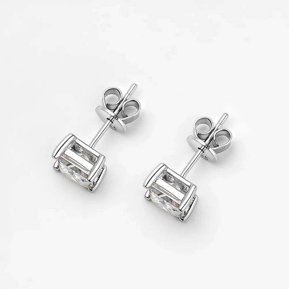 Real 1 Carat D Color Moissanite Stud Earrings For Women Top Quality 100% 925 Sterling Silver Sparkling Wedding Jewelry Hot