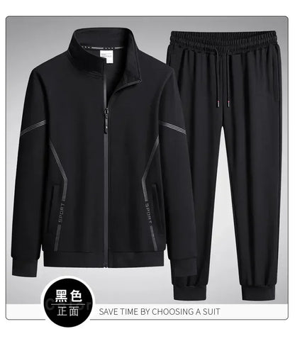 Unisex Jogging Suit MEN Plus Size 6XL 7XL 8XL Men's Tracksuit Suit New Arrive Tracksuit Mens Casual Solid Solor Sweatpant Set