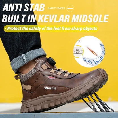 Men's Fashionable Safety Shoes 6KV Insulated Breathable Water-Resistant Anti-Slip Comfortable Work Footwear for Casual And Profe