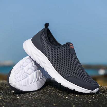 Men Shoes Sneakers Brand Man Casual Flats Shoes Loafers Slip on Male Mesh Big Size 48 Breathable Spring Autumn Summer 2024