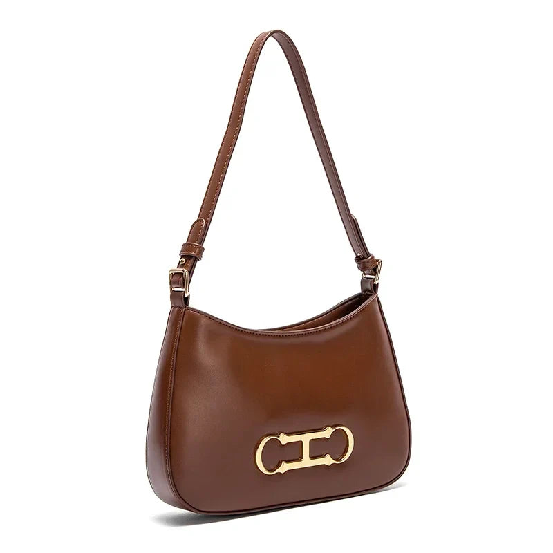 Retro Style Pure Colour Design Fashion Classic Women's Handbag Leisure Simple Match Women's Shoulder Bag