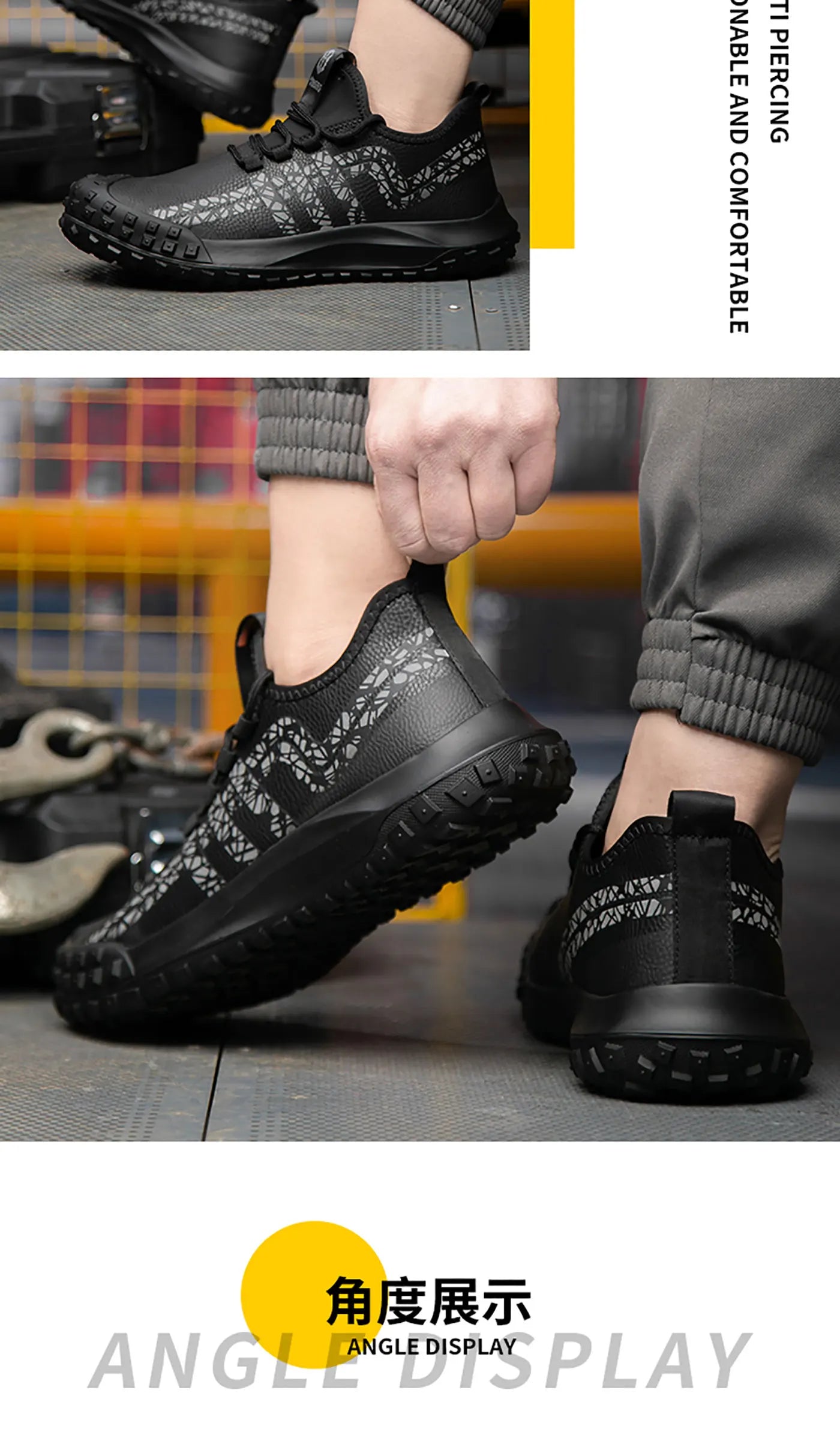 New insulated anti smashing, anti piercing, anti slip, and anti splashing work shoes for men's safety shoes