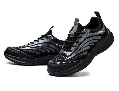 Soft-soled non-slip safety shoes four seasons models men's anti-smash anti-puncture steel head safety shoes new models