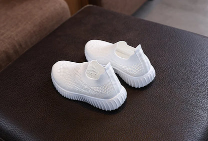 Children Running Sneakers Boys Girls Casual Mesh Breathable Anti-Slip Walking Patchwork Tenis Toddler Soft Soled Girls Shoes