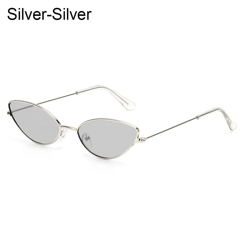Summer Retro Small Oval Sunglasses Ladies Vintage Shades Cat Eye Sun Glasses Men Women Rectangular Eyeglasses Protection 400UV