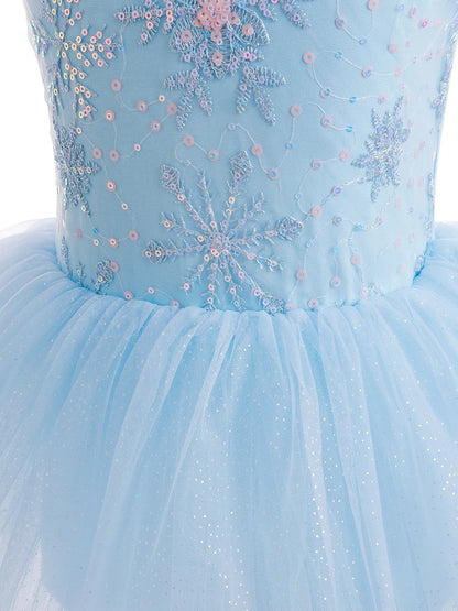 Ballet Leotards for Girls Dance Leotard Toddler Snowflake Shiny Skirts Ballerina Children Cosplay Dress Stage Shows Costume