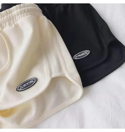 Women Casual Drawstring Sports Shorts Summer Thin High Waist Yoga A-line Shorts Loose Women Running Straight Trousers