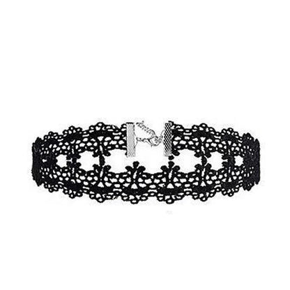 Punk Black Sexy Lace Chokers Necklace For Women Fashion Retro Clavicle Chain Halloween Collar Choker Steampunk Gifts