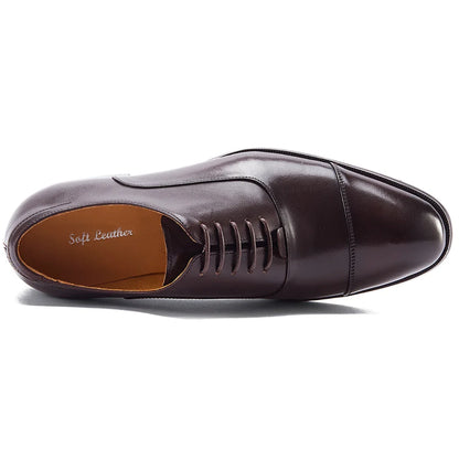 Leather Oxford Dress Shoes British Retro Formal Business Wedding Derby Shoes