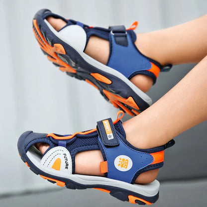 Kids Sports Sandals Breathable Mesh Lightweight Non-Slip Comfortable Outdoor Summer Shoes for Boys and Girls Quick-Dry Design